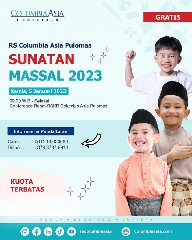 CSR Sunat Masal Bersama RSKB Columbia Asia Pulomas
